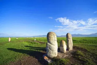 Steppe Stone Statues Kazakh Culture Park - Xinjiang Tourist Attraction